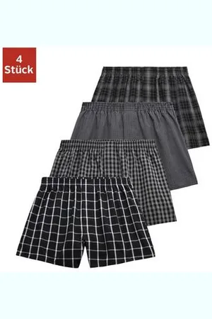 AUTHENTIC LE JOGGER Geweven boxershort vier verschillende dessins (set, 4 stuks)
