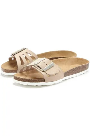 ELBSAND Slippers Mule, sandaal, open schoen, hoogwaardig leer, zacht kurken voetbed