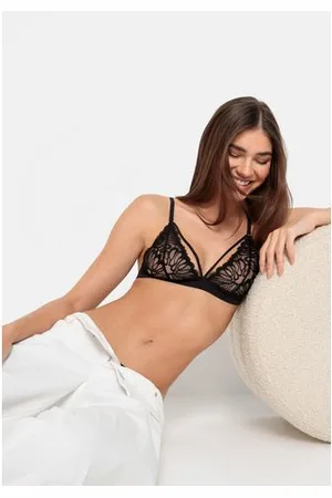 Lascana Bralette van bladeren kant (1-delig)