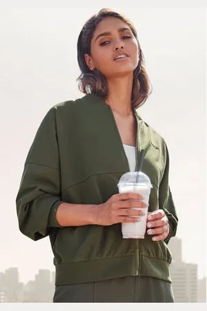 French Connection Sweatvest met kraag en doorlopende rits
