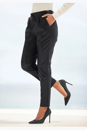 Lascana Comfortbroek van imitatieleer, comfortabele stofbroek, elegant-chic