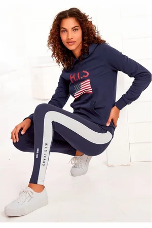H.I.S Hoodie met logoprint en kangoeroezak, loungepak, hoodie