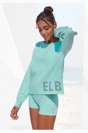 ELBSAND Gebreide trui -Loungesweatshirt van hoogwaardig breiwerk met gebreid logo, loungewear
