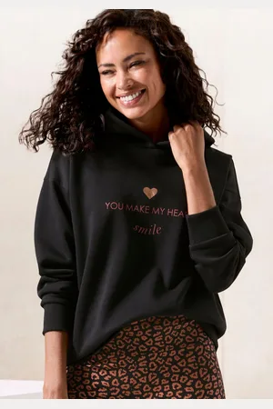 Lascana Hoodie Lounge-/capuchontrui met print voor, loungewear