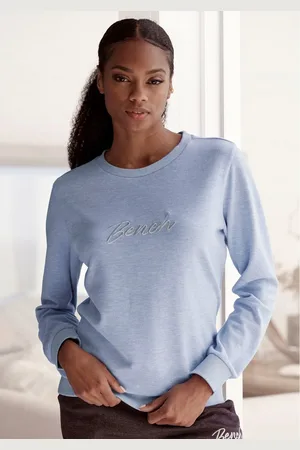 Bench Sweatshirt Loungeshirt met glanzende logo-borduurwerk, loungewear