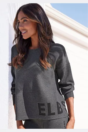 ELBSAND Gebreide trui -Loungesweatshirt van hoogwaardig breiwerk met gebreid logo, loungewear