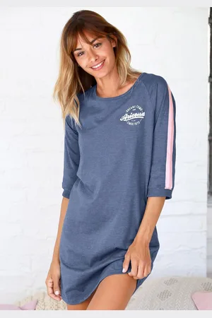 ARIZONA Nachthemd in college-look met folieprint
