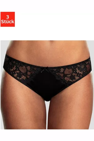 Petite Fleur Slip met iets transparante jacquard-kant aan beide kanten opzij (3 stuks)