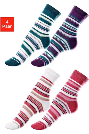 Lavana Sokken met streepdessin (set, 4 paar)