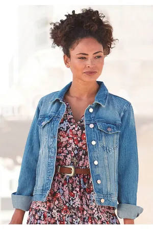 Lascana Jeansjack met twee flapzakken, denimjack van katoen, zomerjack