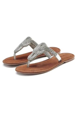 Lascana Teenslippers Sandaal, pantoletten met sierparels