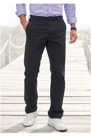 H.I.S Chino Regular fit lange broek, van elastische katoenkwaliteit