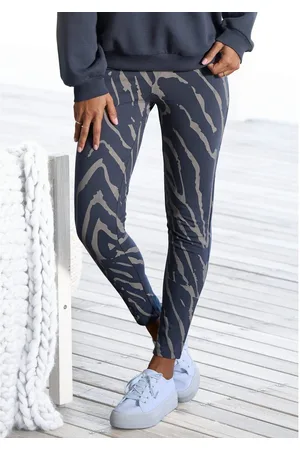 Lascana Legging -Loungebroek met zebramotief en brede band, loungewear