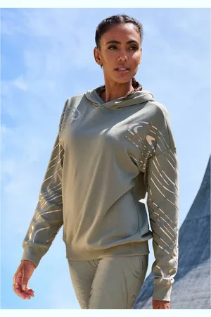 Lascana Hoodie met glanzende print