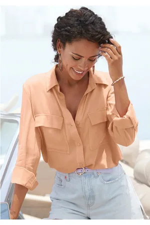 vivance collection Overhemdblouse van zachte lyocellkwaliteit, luchtige damesblouse, casual-chic