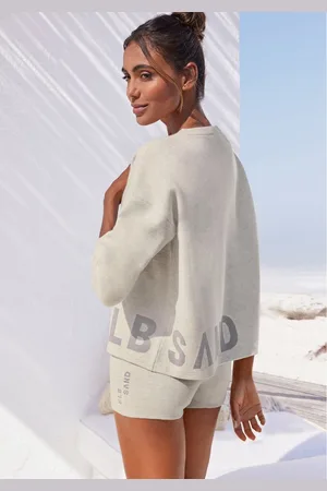 ELBSAND Gebreide trui -Loungesweatshirt van hoogwaardig breiwerk met gebreid logo, loungewear