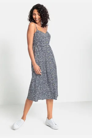 Lascana Zomerjurk van linnenmix, midijurk met sierknopsluiting, strandjurk