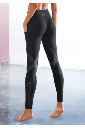 Lascana Legging met optische reflectie-print en telefoontas, loungewear