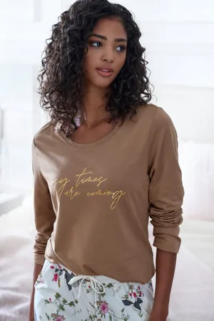 Lascana Pyjama top met folieprint