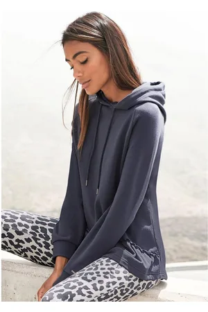 Lascana Hoodie met ruches, loungepak, hoodie
