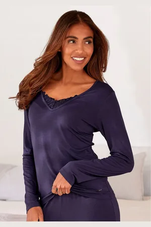 Lascana Pyjama top met kanten details