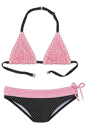 Buffalo Triangelbikini met motievenmix van ruit en stippen