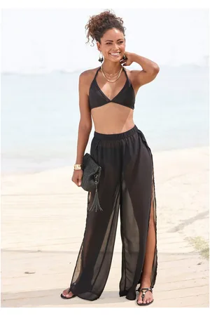 Lascana Strandbroek van transparante chiffon stof, instapbroek