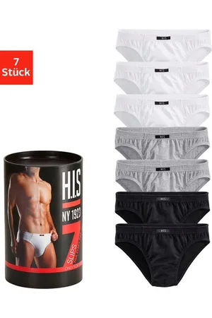 H.I.S Slip Onderbroeken voor heren verpakt in een blik van katoenmix (blik, 7 stuks)