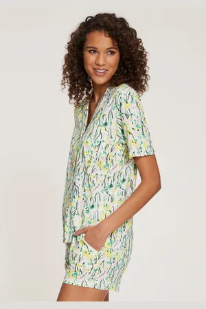 VIVANCE DREAMS Shortama met aquarel patroon (2-delig)