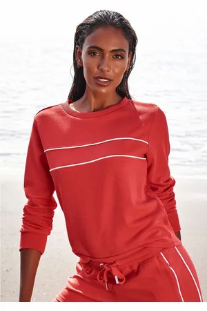 H.I.S Sweatshirt met piping op de borst, loungewear