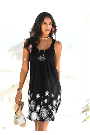 beachtime Strandjurk met grafische print, licht zomerjurk van jersey