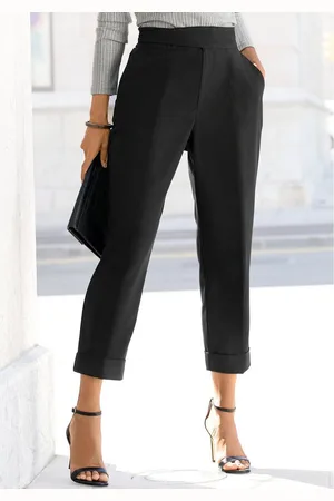 Lascana Comfortbroek met opgerolde broekzoom, elegante pantalon, business-look