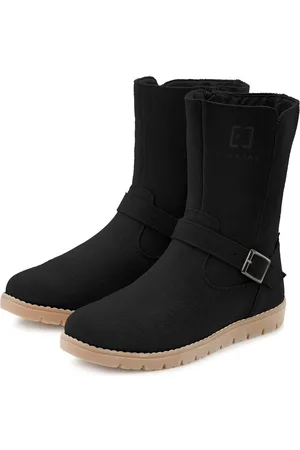 ELBSAND Winterlaarzen Boots, winter enkellaars, leer, wind- & waterafstotende Tex-membraan
