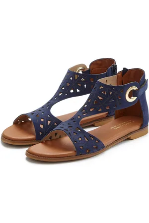 Lascana Sandalen Zomerschoen Sandalette, zomerschoen van hoogwaardig leer met uitsparingen