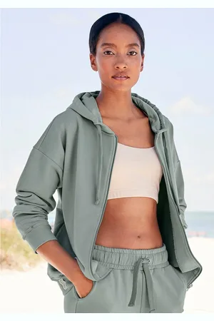 Lascana Sweatvest -lounge jas van biologische katoen, loungewear