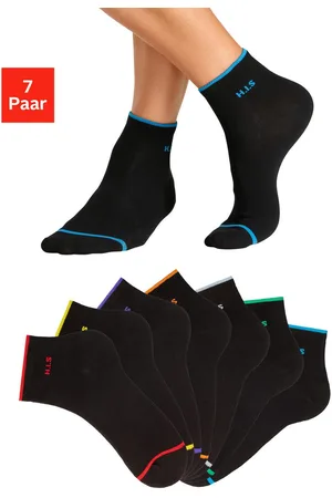 H.I.S Korte sokken met gekleurde boord (set, 7 paar)