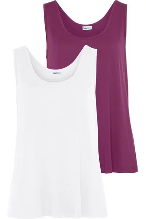 beachtime Tanktop van viscose, losse pasvorm, basis (Set van 2)