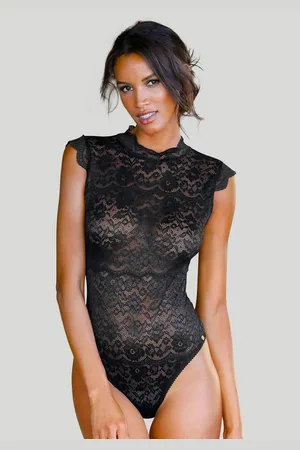 Jette Joop Body van stijlvol transparante kant in gebloemde look, dessous