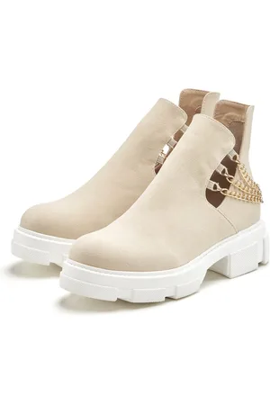 Lascana Chelsea-boots met modieuze kettingdetail, enkellaarsjes, enkellaarsjes