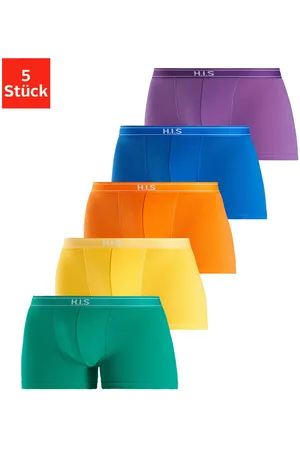 H.I.S Boxershort voor heren met strepen en logo op de band (set, 5 stuks)