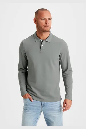beachtime Poloshirt met lange mouwen Shirt met polokraag en knoopsluiting van katoen-piqué