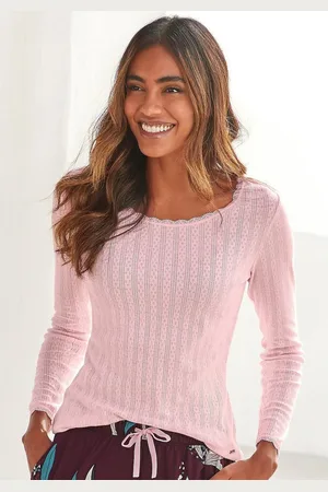 QS by s.Oliver Pyjama top in ajourbreisel