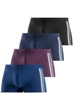 H.I.S Boxershort voor heren met contrasterende strepen aan de zijkanten (set, 4 stuks)
