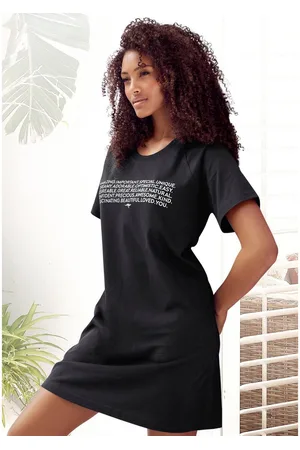 KangaROOS Big-shirt met slogan-frontprint