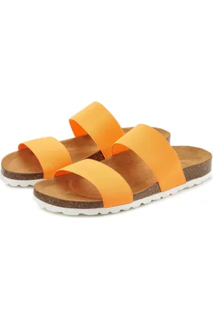 vivance collection Slippers Sandaal, mule, open schoen, comfortabel kurken voetbed, elastische bandjes