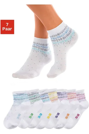 H.I.S Korte sokken met stippenmotief (set, 7 paar)