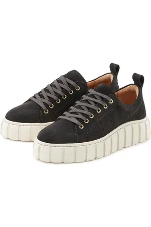 ELBSAND Sneakers Vrijetijdsschoen, veterschoen, lage schoen van leer met plateaus zool