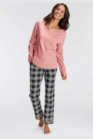 H.I.S Pyjama met geruite pyjamabroek (2-delig, 1 stuk)