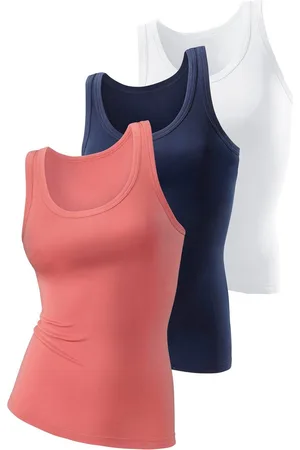 H.I.S Tanktop Zonder zijnaden van zachte ribkwaliteit van katoen (Set van 3)