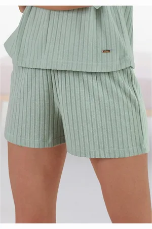 QS by s.Oliver Relaxshorts van duurzame ribbrei, loungewear